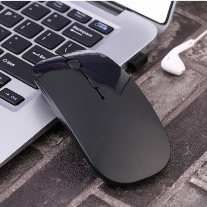 Chuột Không Dây 2.4ghz Siêu Mỏng Đầu Cắm USB Cho Laptop,Máy Tính