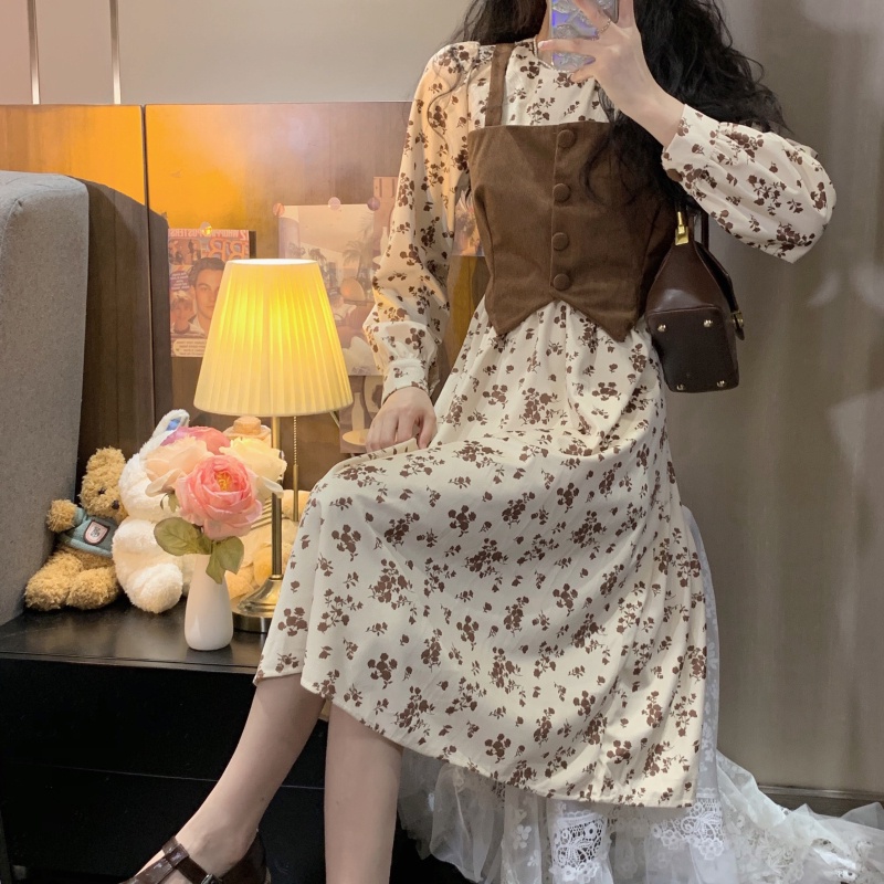 Đầm hoa Perty phong cách Hàn Quốc ngọt ngào mới