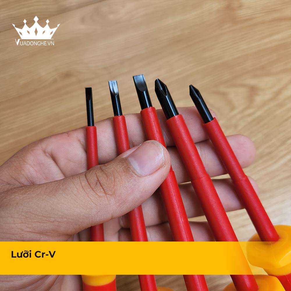 Bộ Tuavit TOLSEN 38012 Cách Điện 5 Cây Tua Vít - Vua Đồ Nghề