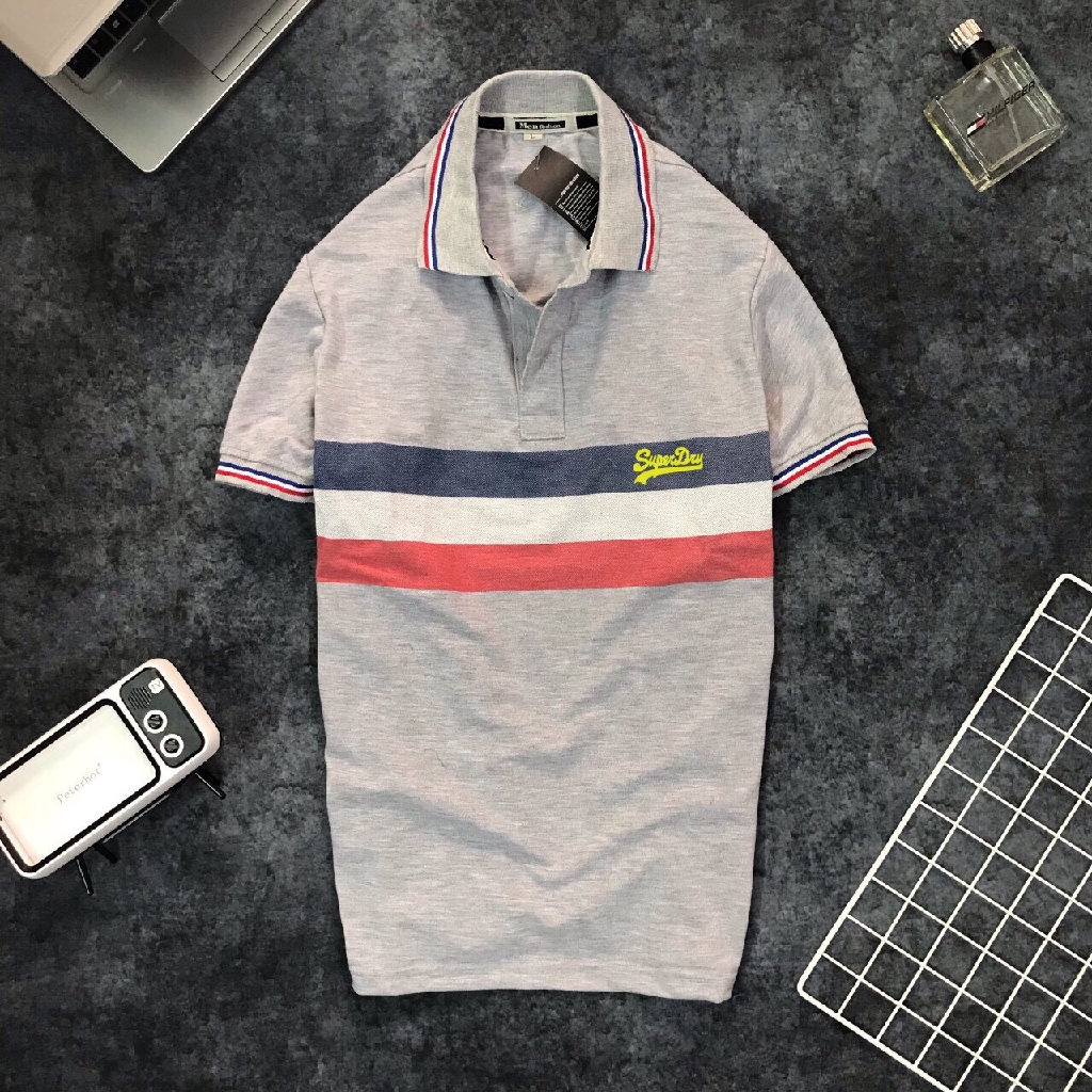 Áo thun nam ngắn tay cổ bẻ in soc ngang ngực cực chất, chất thun cá sấu - PS004 | BigBuy360 - bigbuy360.vn