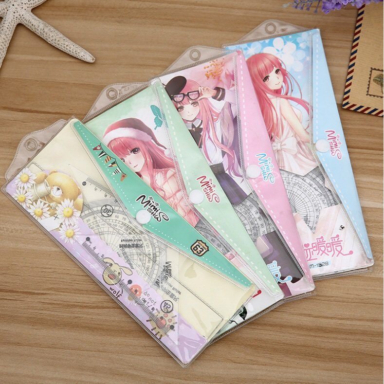 Sỉ 20 Bộ thước kẻ, Bộ eke 18cm - 20cm,