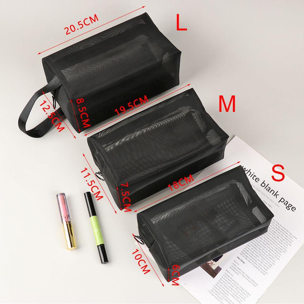 Set 3 Túi Lưới Trong Suốt Đựng Đồ Trang Điểm / Mỹ Phẩm Tiện Dụng