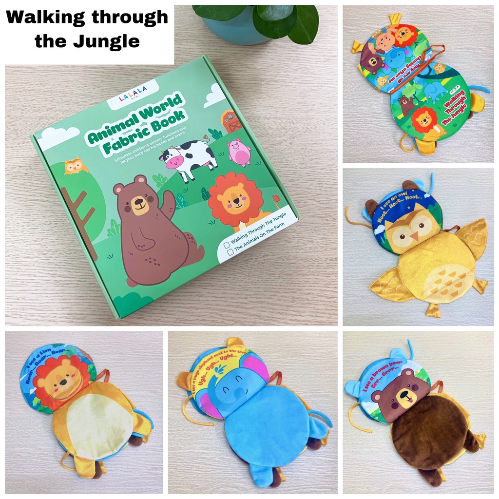 Sách vải the Animals on the farm Lalala baby đa tương tác lật mở sột soạt thu vị