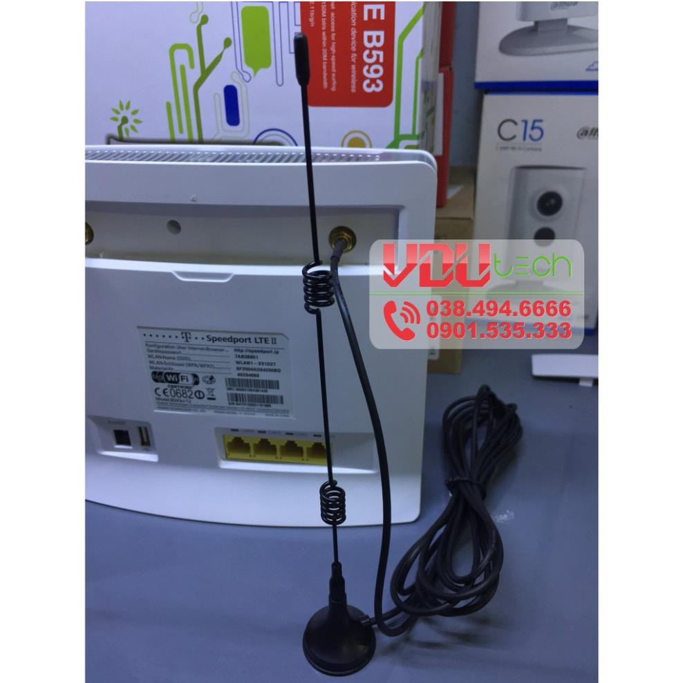 Anten cho bộ Phát Wifi Huawei B593/B310/E5172/E5186/B683/B68 - Chân Đế Nam Châm