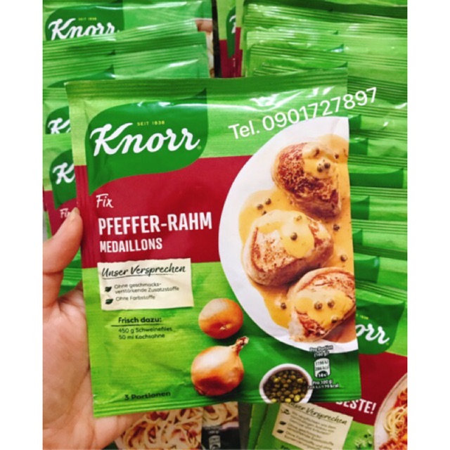 Gia Vị Sốt Kem Hạt Tiêu Knorr (Bao bì mới)