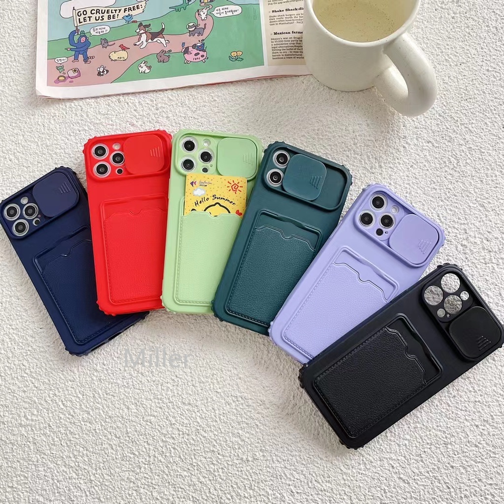 Ốp Điện Thoại Mềm Có Túi Khí Đựng Thẻ Cho Xiaomi Redmi Note 9 9s 9t Mi Poco X3 Pro