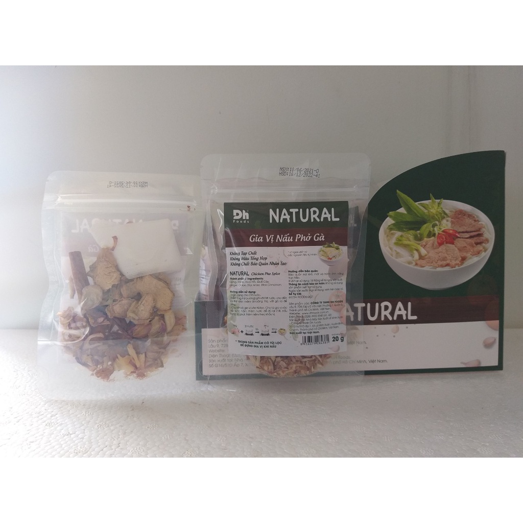 Combo 2 GÓi Gia Vị Nấu Phở Gà NATURAL 20GR