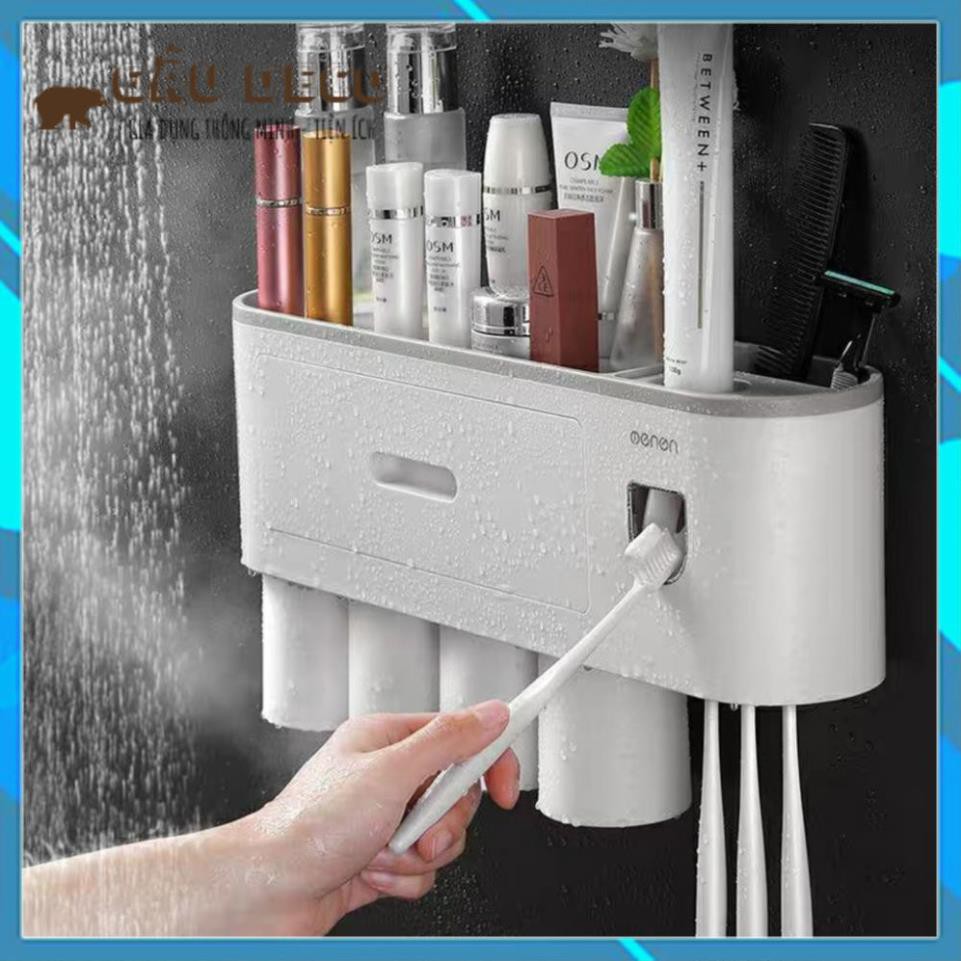 [Loại 1] Kệ Phòng Tắm Thông Minh OENON - Chính hãng -  Kèm Cốc Hút Từ Tính Có Nhả Kem Đánh Răng Tự Động