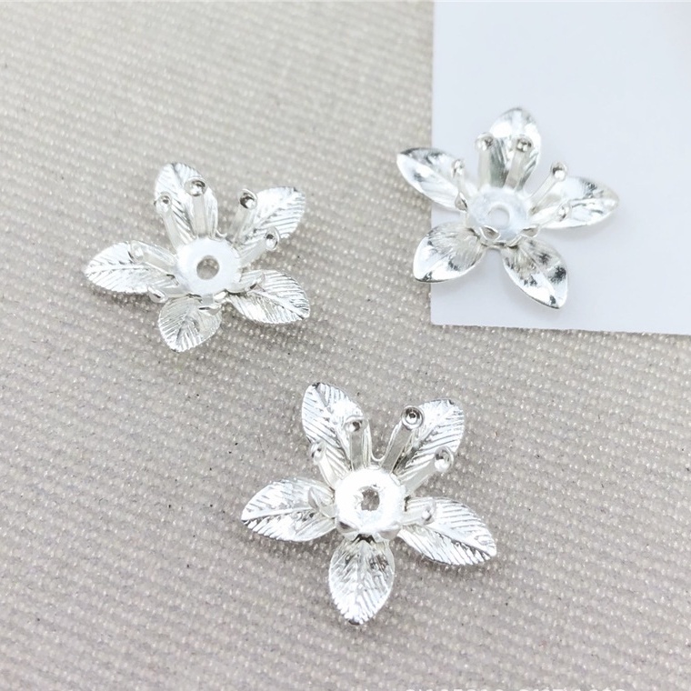 Nhụy hoa 2 tầng hàn kim loại sắt mạ các màu size nhỏ 15mm- Phụ kiện nguyên liệu trang sức thủ công