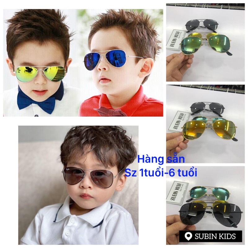 Kính mắt trẻ em 1 tuổi -6 tuổi Kiếng mát thời trang chống UV cho bé trai bé gái MK62 SUBIN KIDS