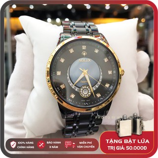 Đồng hồ Nam Aolix AL9136G Full hộp , Thẻ bảo hành hãng , Kính Sapphire chống xước chống nước , Dây thép 316L