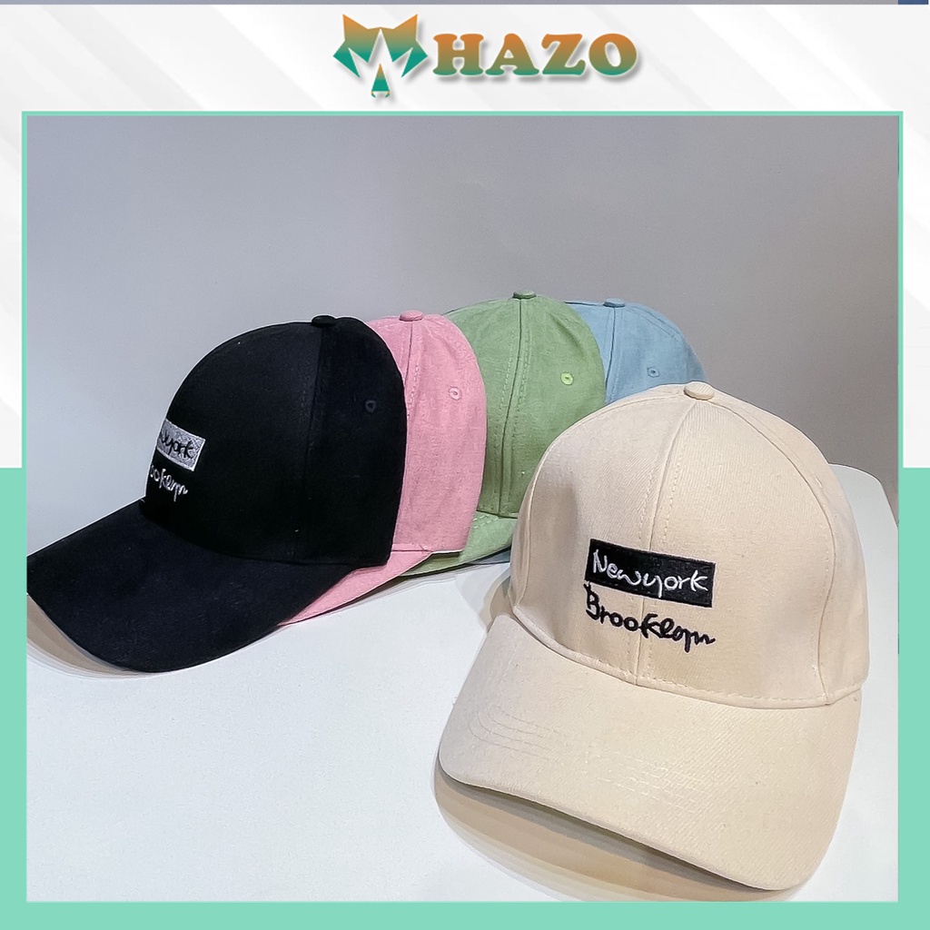 Mũ Lưỡi Trai Nón Kết Thêu Chữ Newyork And Apas Phong Cách Ulzzang Form Unisex Nam Nữ - Hazo