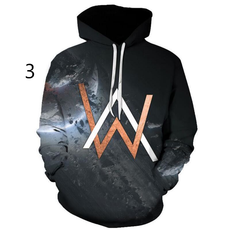 Áo Hoodie Mỏng Dáng Rộng In Hình Alfredd Walker 3d Độc Đáo