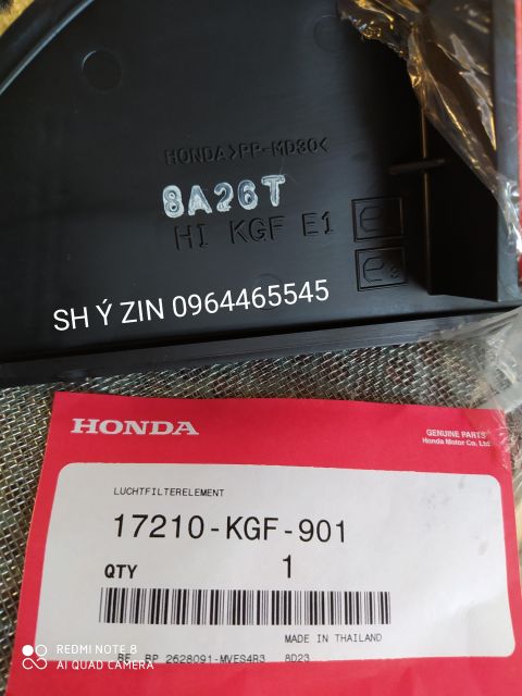 Lọc gió sh ý zin chính hãng Honda Thailand nhập khẩu..