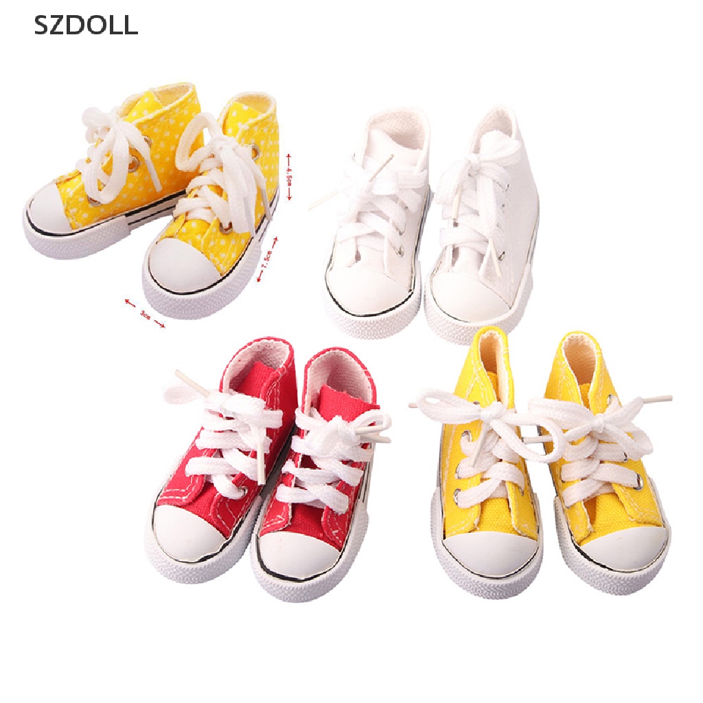 Giày Thể Thao Bằng Vải Canvas 7.5cm Dành Cho Búp Bê 60cm SD 1 / 3 1 / 4 bjd