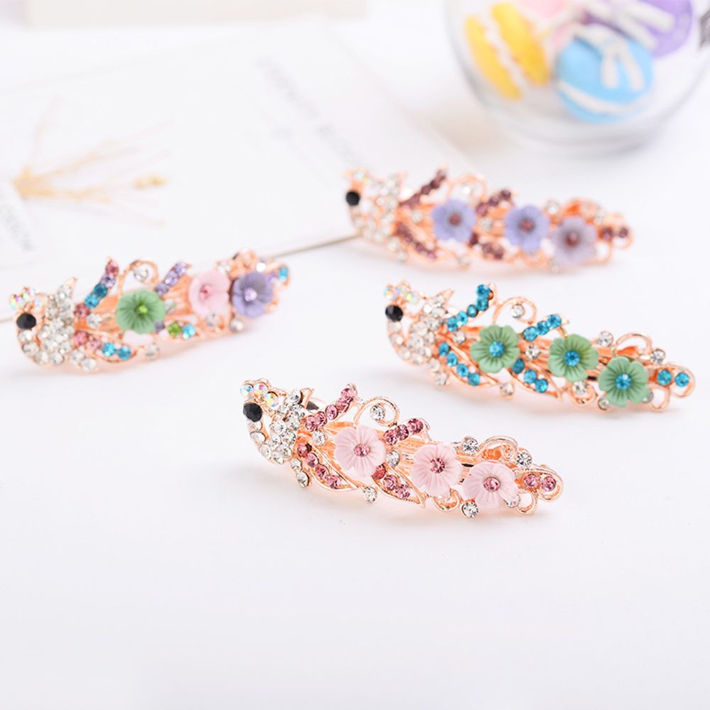 Kẹp tóc hợp kim hình bướm đính đá lấp lánh