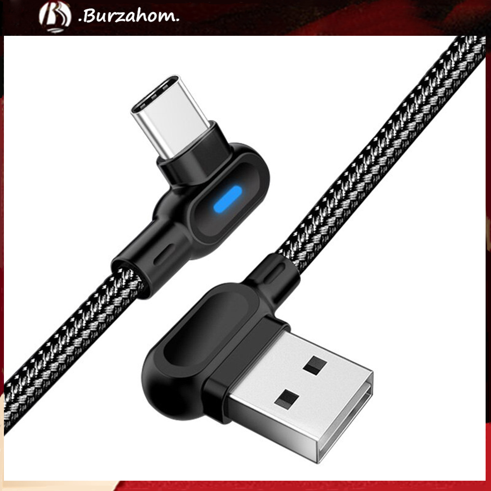 IPHONE ANDROID Dây Cáp Sạc Nhanh Đầu Micro Usb Loại C Góc 90 Độ Dài 1m Tiện Dụng