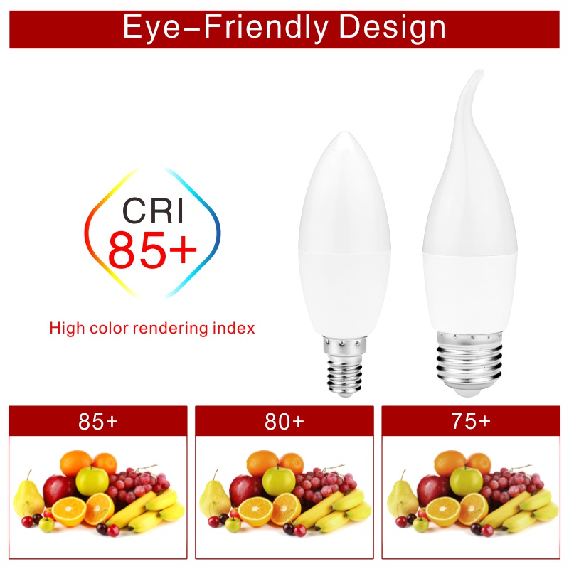 Bóng Đèn Led Hình Nến E14 E27 5W 7W 220V-240V