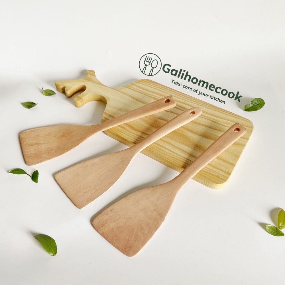 Xẻng xào, sạn chiên xào bằng gỗ hàng xuất khẩu cao cấp | Galihomecook  XGN-1