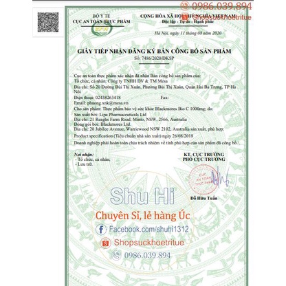 Viên uống Vitamin C Bio C Blackmores 1000mg 62 viên Úc