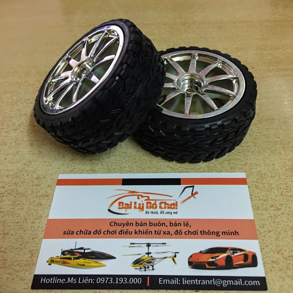 Bánh xe cao su chất lượng cao trục 4mm đường kính 65mm