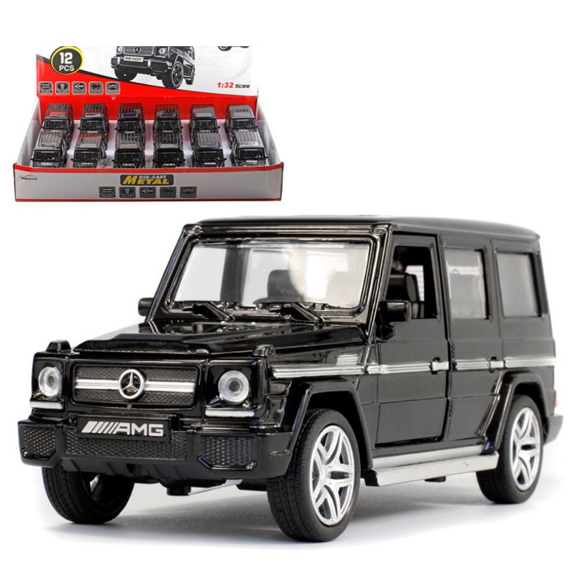 Xe mô hình Mercedes AMG G65 tỉ lệ 1:32 bằng kim loại có âm thanh và đèn đồ chơi trẻ em
