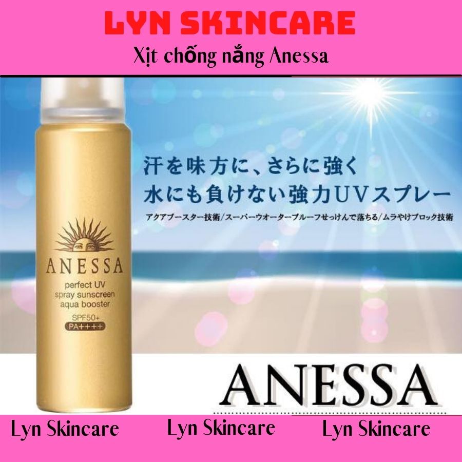 ( New !!! ) Xịt Chống Nắng Bảo Vệ Da Hoàn Hảo Anessa Perfect UV Sunscreen Skincare Spray A SPF50+/PA++++ 60g