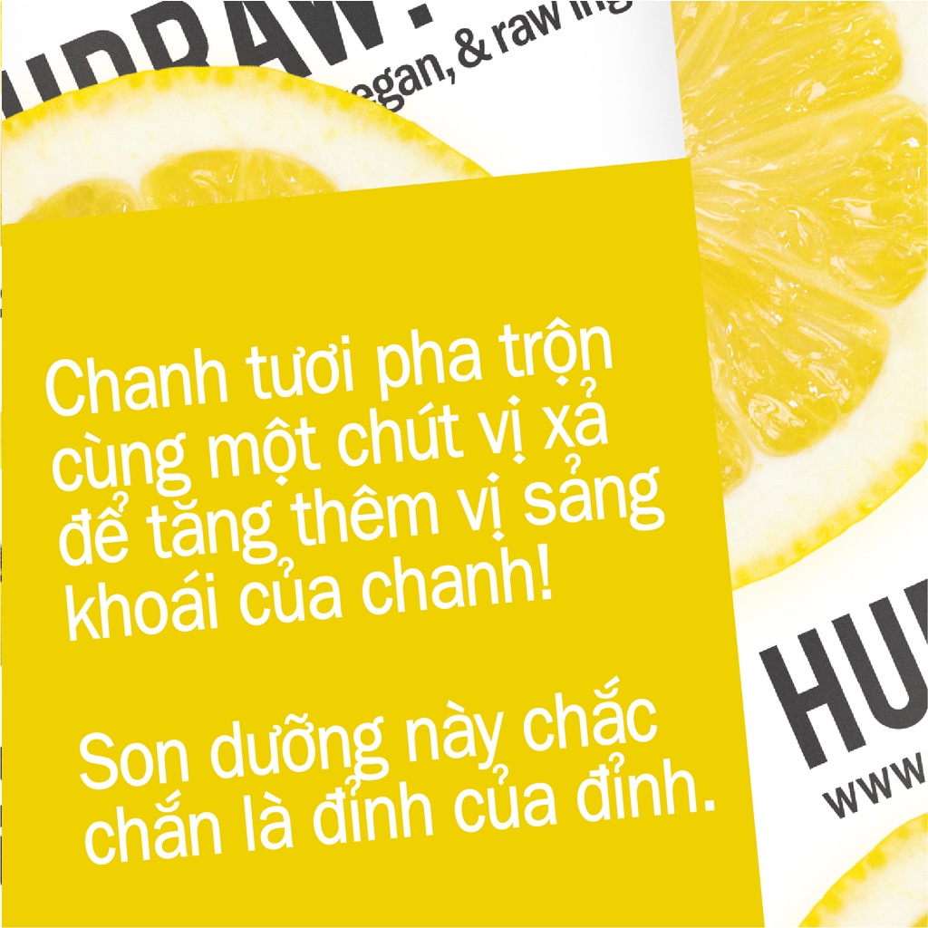 Son dưỡng môi Hurraw! Balm - Hương Chanh Vàng 4.8g/.17oz