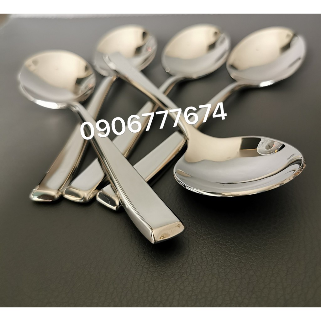 Bộ 5 Muỗng Ăn Soup Đầu Tròn Inox 304 Loại 1 LOREND