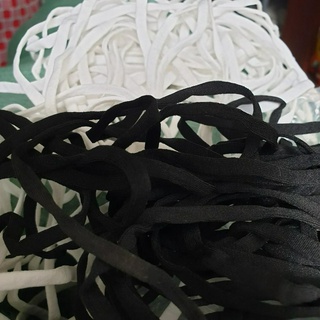 Sỉ dây thun may khẩu trang trắng đen dày 5 ly và nẹp nhựa 3 ly