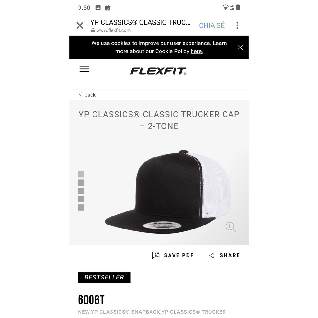 Mũ snapback lưới, nón snapback đen trắng 5 Panel Trucker