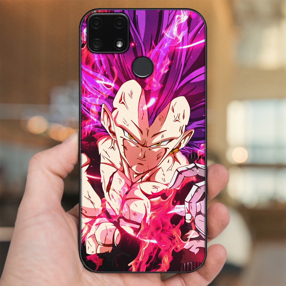 Ốp lưng Realme C25 viền đen in hình Vegeta Dragon Ball