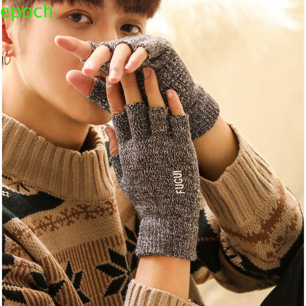 Epoch Găng Tay Lái Xe Nửa Ngón Thời Trang Thu Đông Dành Cho Nam