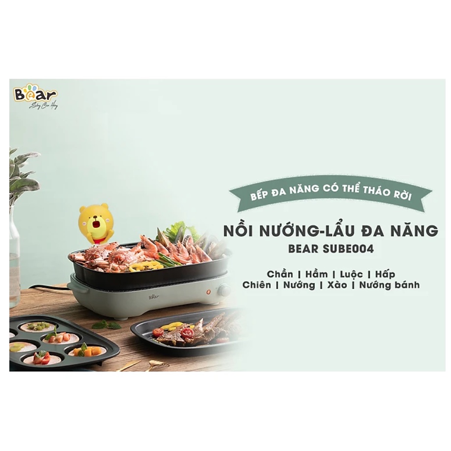 Nồi bếp nấu lẩu nướng điện đa năng 3 khay Bear SUBE004 (DHG-C40D5)