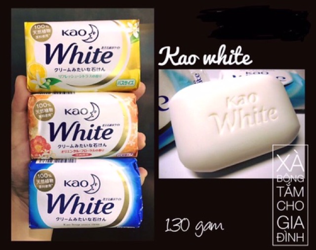 Xà phòng ( xà bông ) Tắm Kao White 130g số 1 Nhật Bản