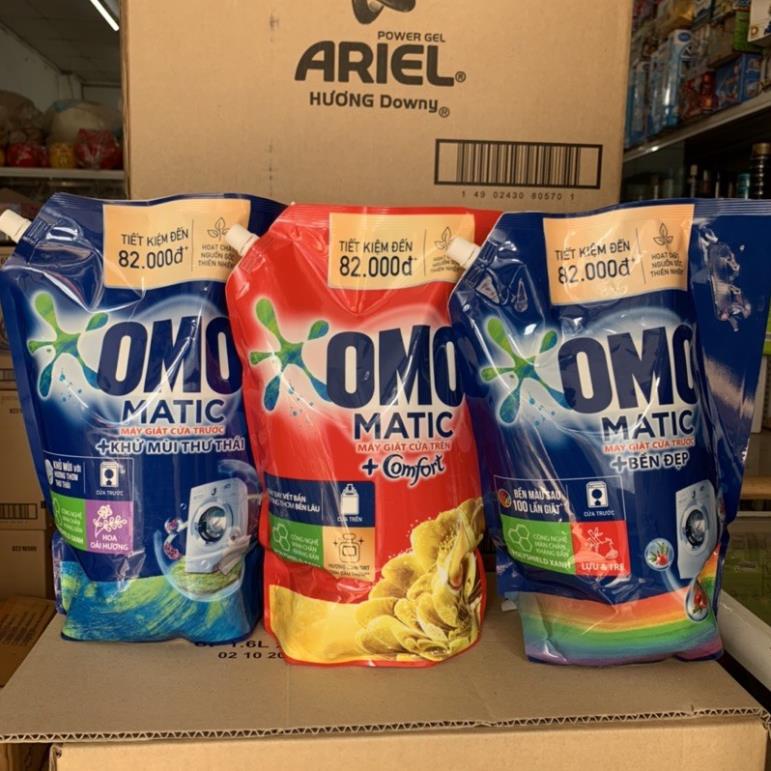 Combo 2 túi Nước Giặt OMO Matic dành cho máy giặt cửa trên/cửa trước 3,6kg và 3,9kg/x2