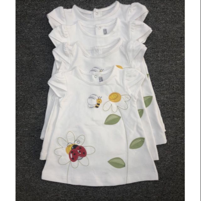 Combo váy cotton thêu hoa bé gái