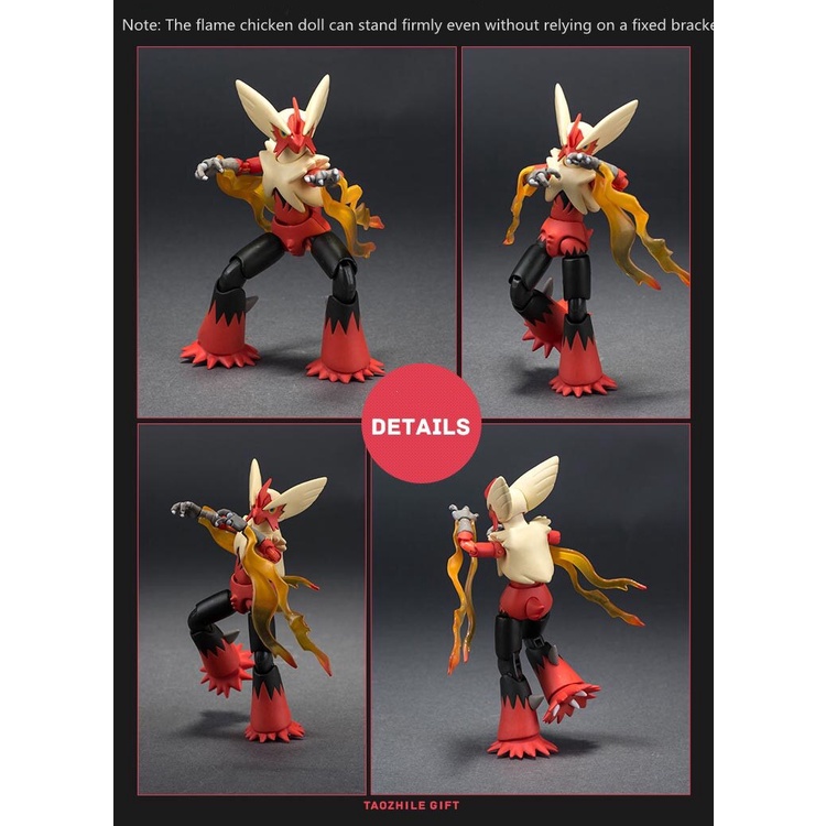 Đồ Chơi Mô Hình Nhân Vật MEGA Evolution Blaziken Trong Pokemon SHF Bằng PVC N4XY