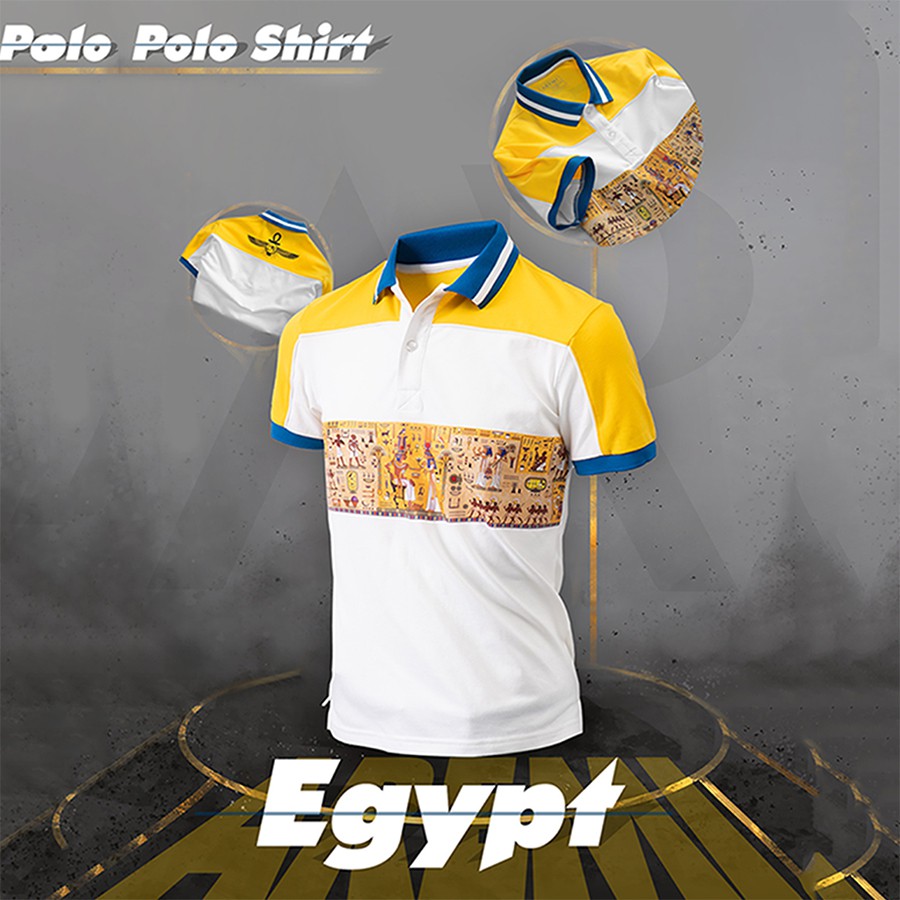 Áo thun nam, POLO nam họa tiết Ai Cập cổ đại vải cá sấu Cotton cao cấp trẻ trung, nổi bật APL 001 - ADORIS