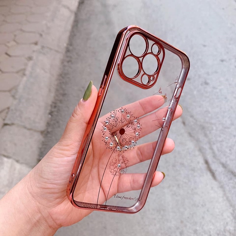 Ốp REALSKY đính đá hoa bồ công anh ip14/ip14 pro/ip14 pro max