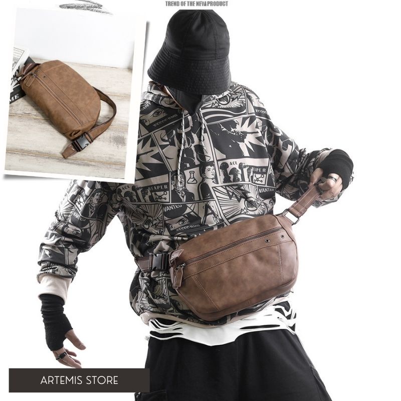 Túi đeo chéo nam bằng da | Thiết kế độc đáo, thời trang | Mã 16U10 | Chất lượng cao, giá tốt | Mua ngay tại Shopee