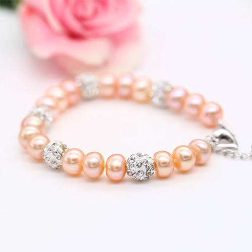 Lắc Tay Bạc Nữ Hạt Ngọc cao cấp L8003 - Bảo Ngọc Jewelry