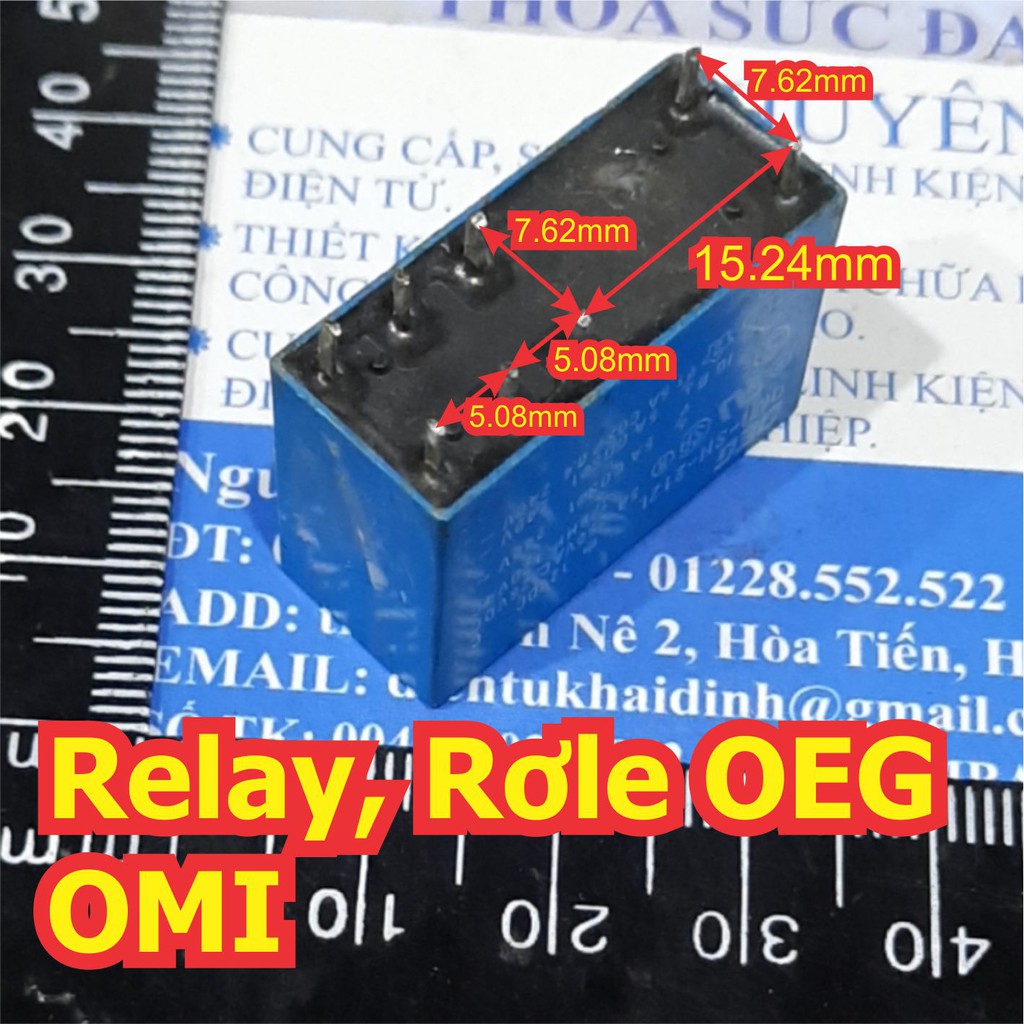 2 cái Relay, Rơle OEG OMI-SH-212L 12VDC hàng tháo máy kde6438