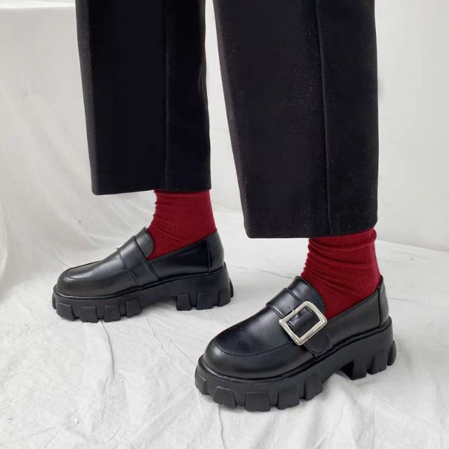 Giày cổ thấp ulzzang da bóng mịn phòng cách hàn quốc A1 | BigBuy360 - bigbuy360.vn