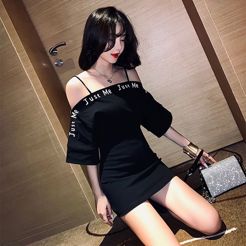 Đầm tay ngắn thiết kế trễ vai gợi cảm cho nữ