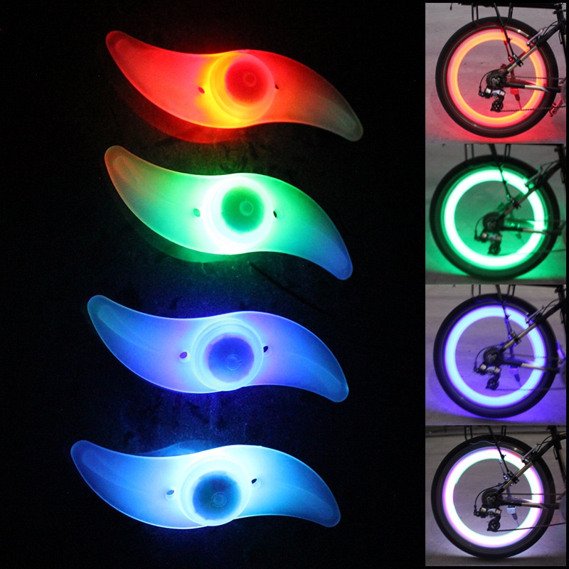 Đèn led nhiều màu gắn bánh xe Đạp chống Thấm Nước, hình cánh quạt, chất lượng cao SIGO