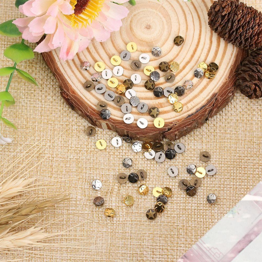 Set 20/40 Nút Áo Hình Ngôi Sao Dễ Thương Cho Búp Bê