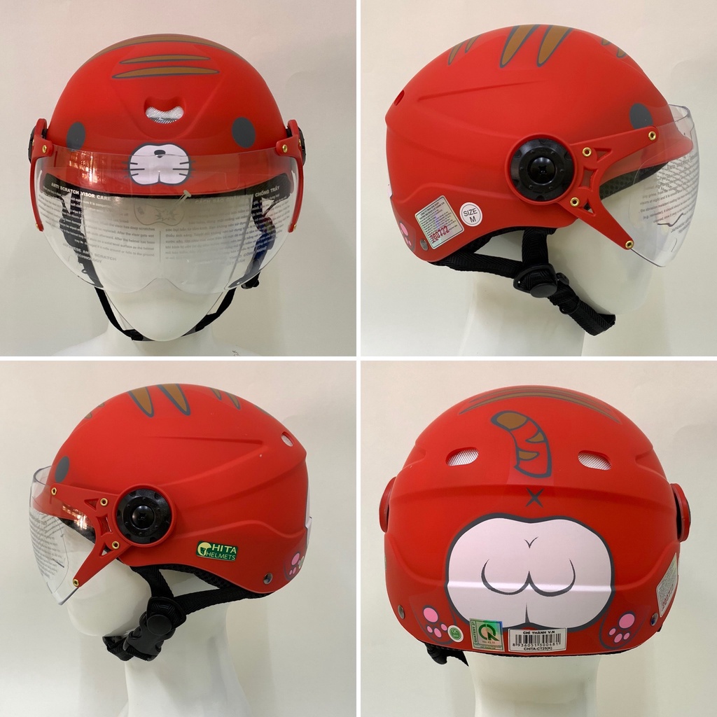 Mũ Bảo Hiểm Trẻ Em CHITA HELMETS CT25(K) Tem Bé Cọp