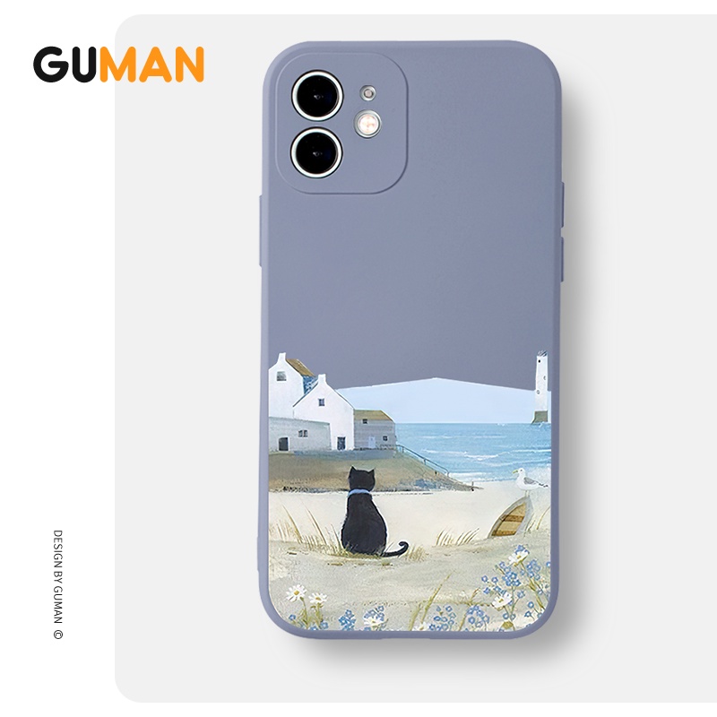 Ốp lưng GUMAN mềm chống bẩn ngộ nghĩnh dễ thương đẹp cho iPhone 14 13 12 11 Pro Max SE 2020 X XR XS 8 7 ip 6S 6 Plus kute XYB583