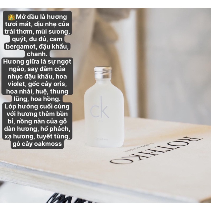 Chiết 10ml nước hoa CK one